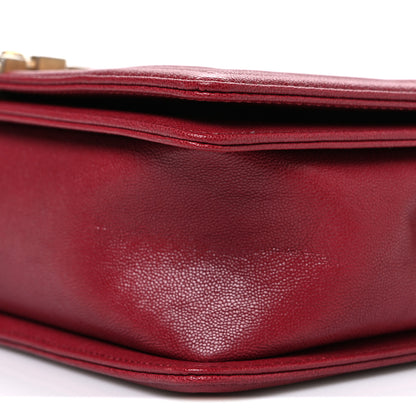 Chanel Caviar Chevron Quilted New Medium Boy Flap Red 10 of 10