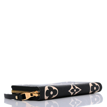 Louis Vuitton Empreinte Monogram Giant Zippy Wallet Black Beige 3 of 4