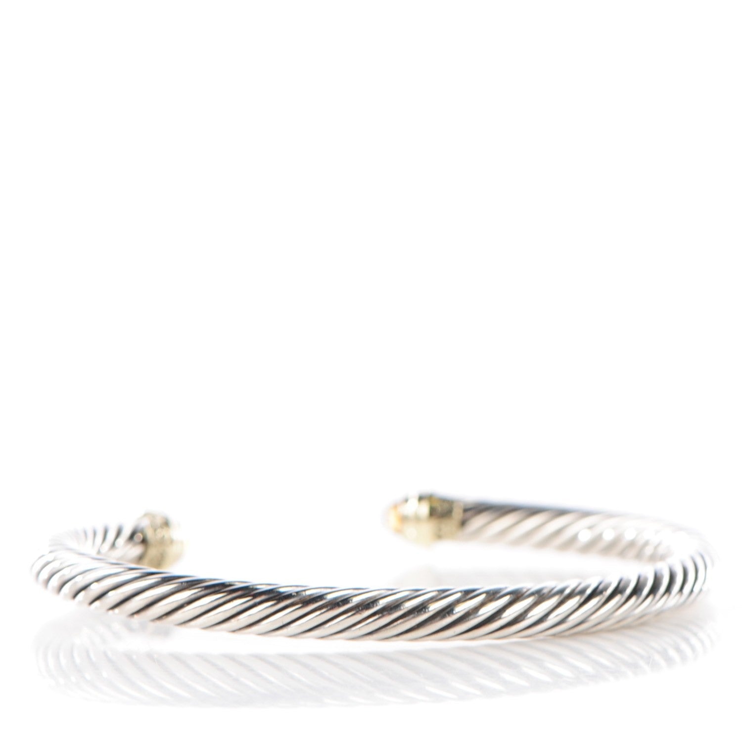 David Yurman Sterling Silver 14K Yellow Gold Citrine 5mm Cable Classics Petite Color Bracelet 3 of 6