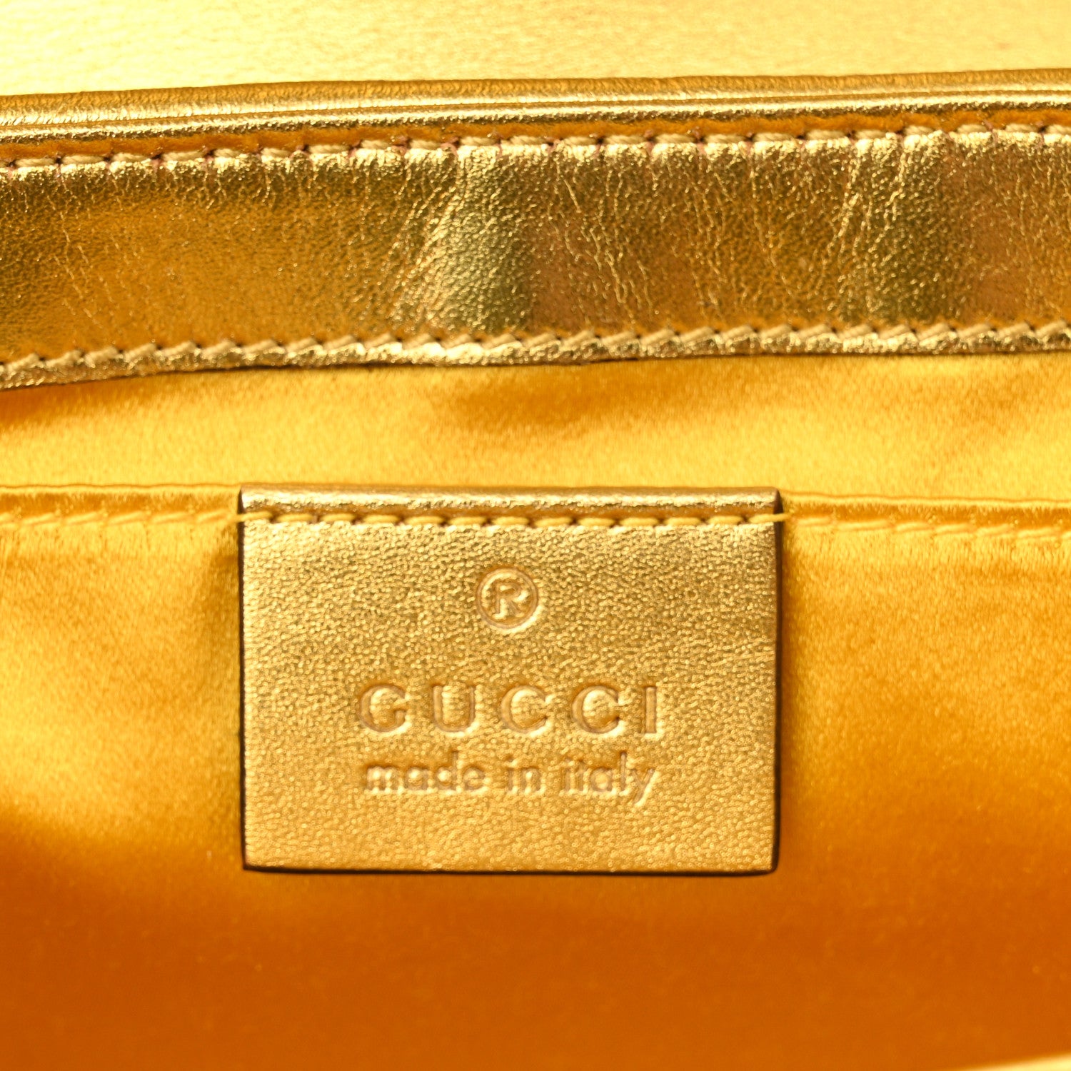 Gucci Sequin Matelasse Diagonal Mini GG Marmont Shoulder Bag Gold 6 of 10