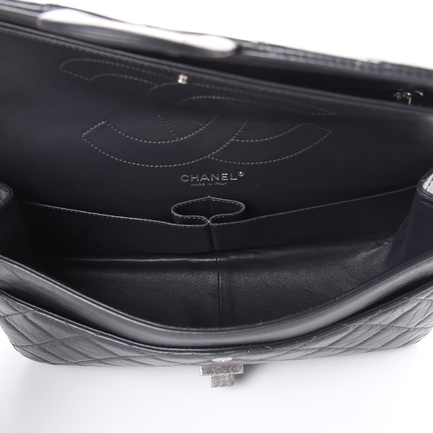 Aged Calfskin Quilted 2.55 Reissue 227 Flap Grey