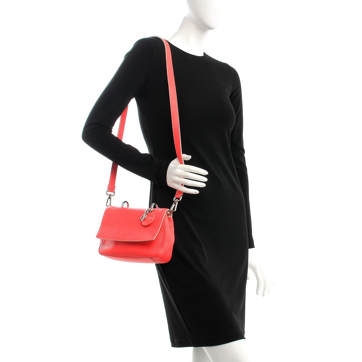 Bullcalf Mini Be Dior Satchel Fluorescent Goji Pink