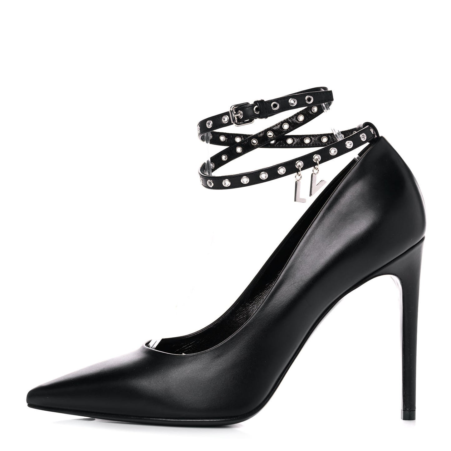 Calfskin Call Back Pumps 40 Black
