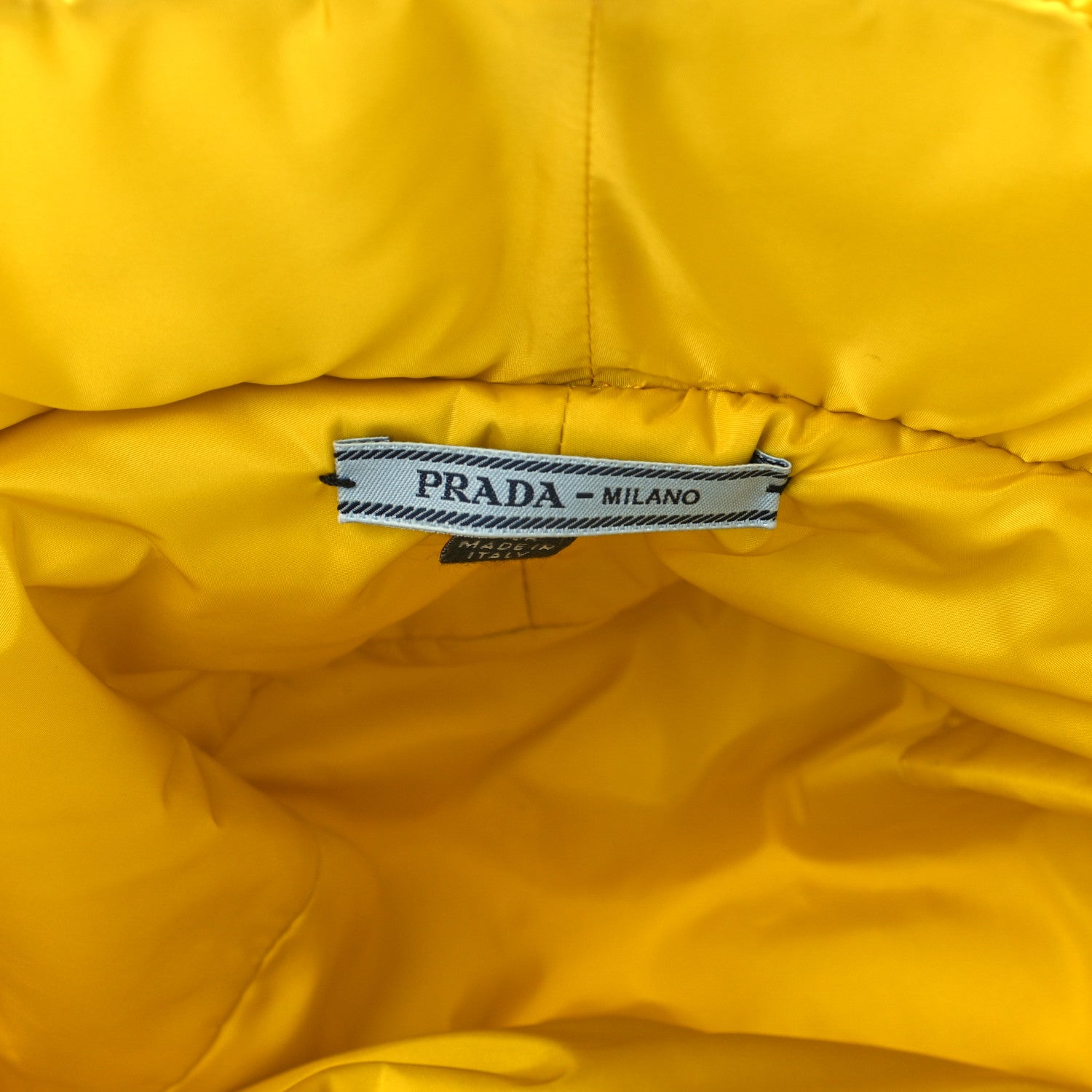 Prada Re-Nylon Mens Padded Bucket Hat XL Giallo 7 of 8