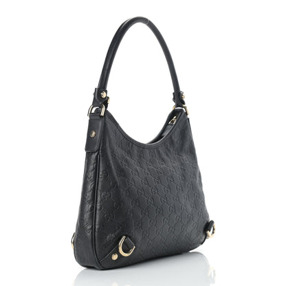 Gucci Guccissima Medium Abbey D Ring Hobo Black 3 of 12
