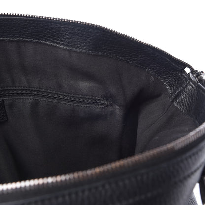 Gucci Pebbled Calfskin Medium GG Charm Dome Satchel Black 10 of 10
