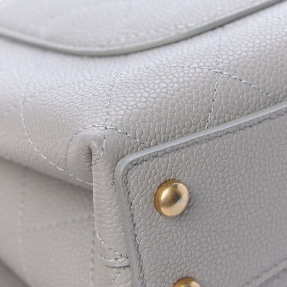 Chanel Grained Calfskin Small Stitched Flap Grey 11 of 13