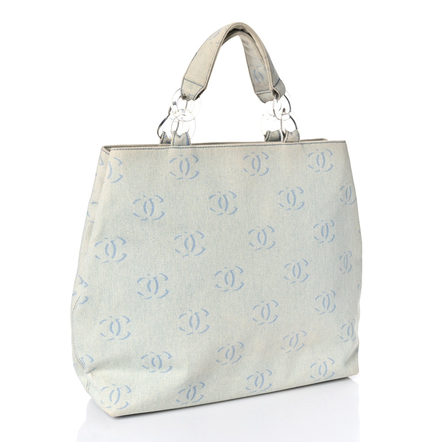 Chanel Denim CC Tote Blue 2 of 8