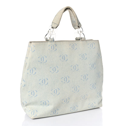 Chanel Denim CC Tote Blue 2 of 8