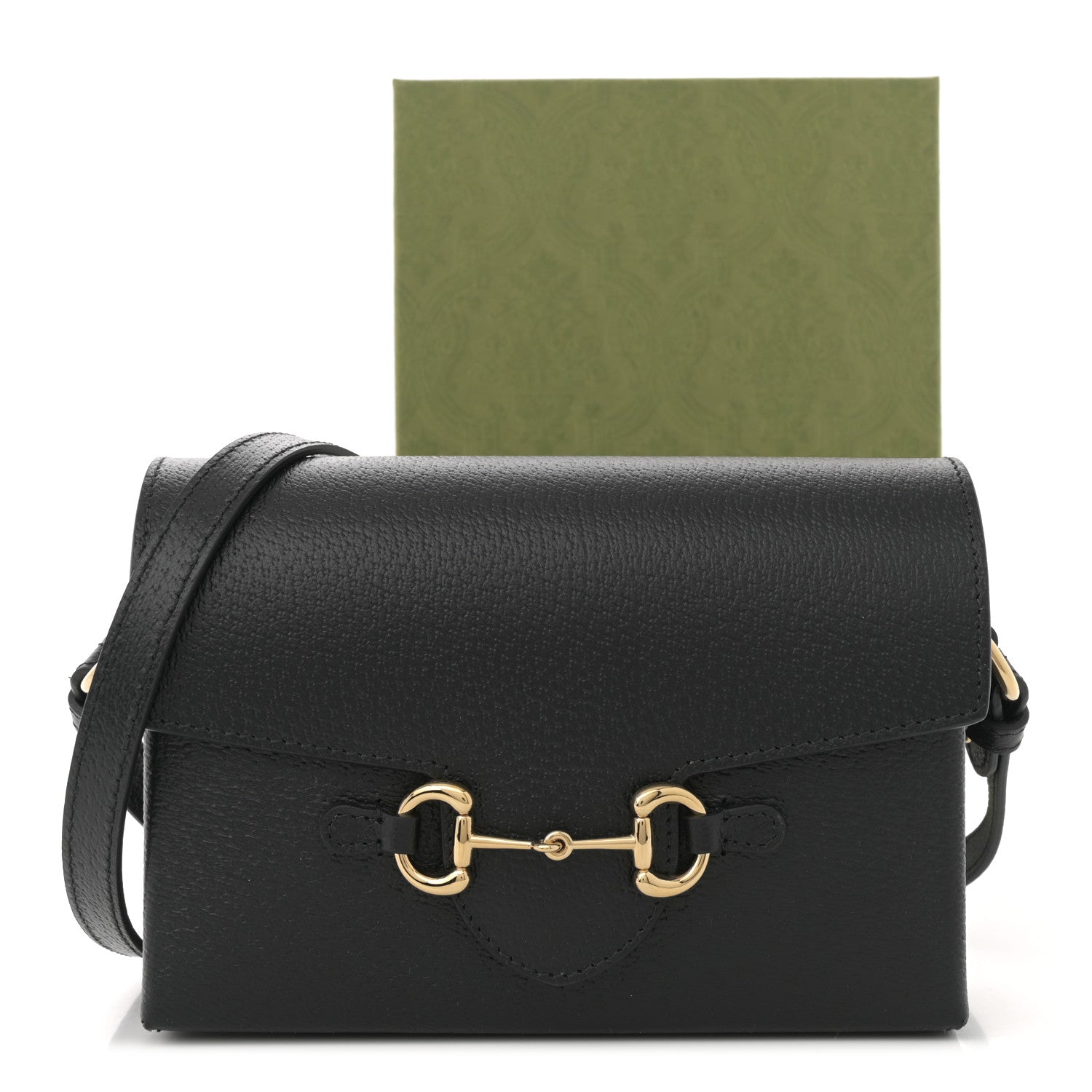 Gucci Calfskin Horsebit 1955 Shoulder Bag Black 10 of 10