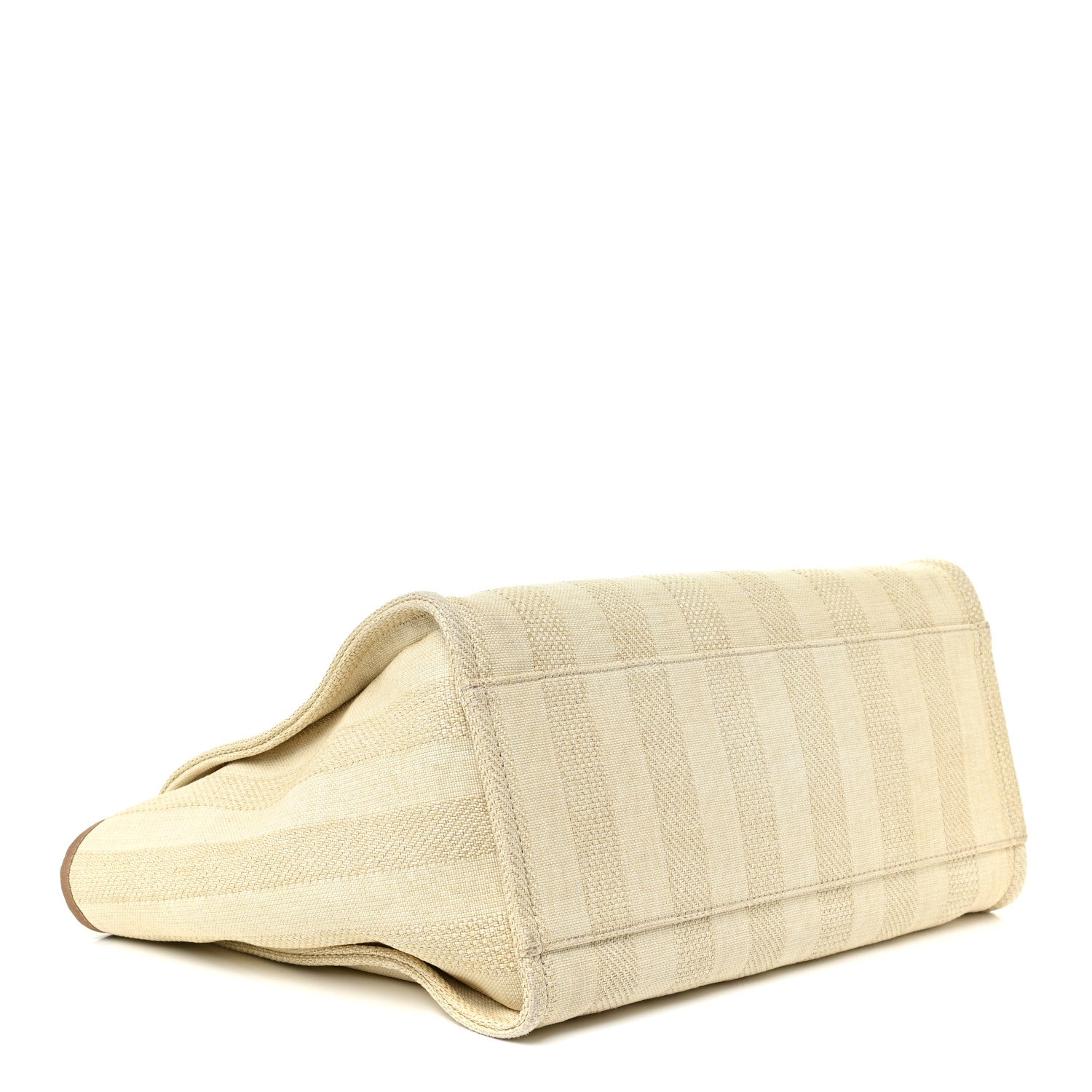 Chanel Mixed Fibers Striped Medium Deauville Tote Beige 4 of 12