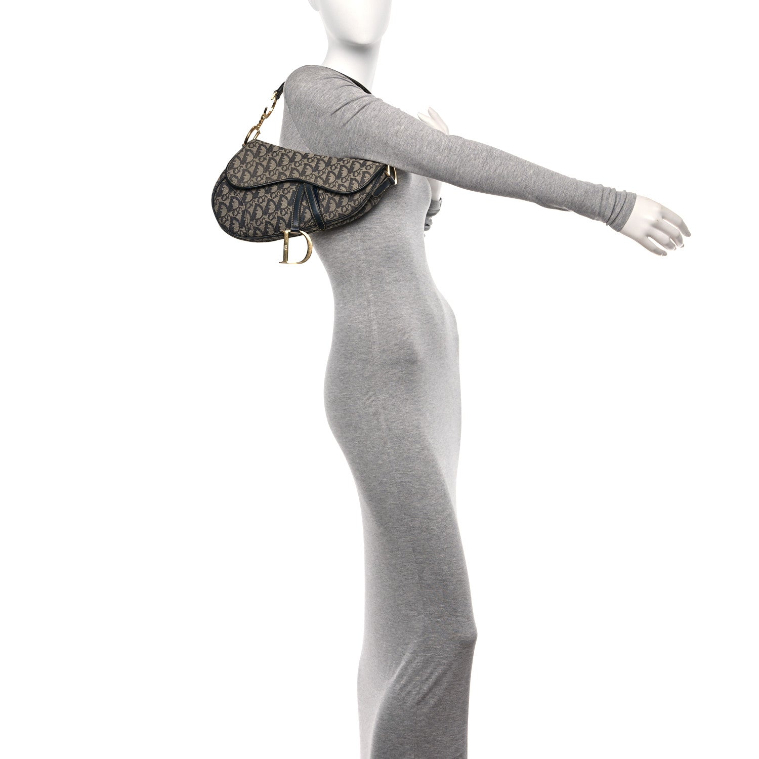 Christian Dior Monogram Saddle Bag Blue 2 of 11