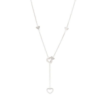 Tiffany Sterling Silver Heart Lariat Necklace 1 of 5
