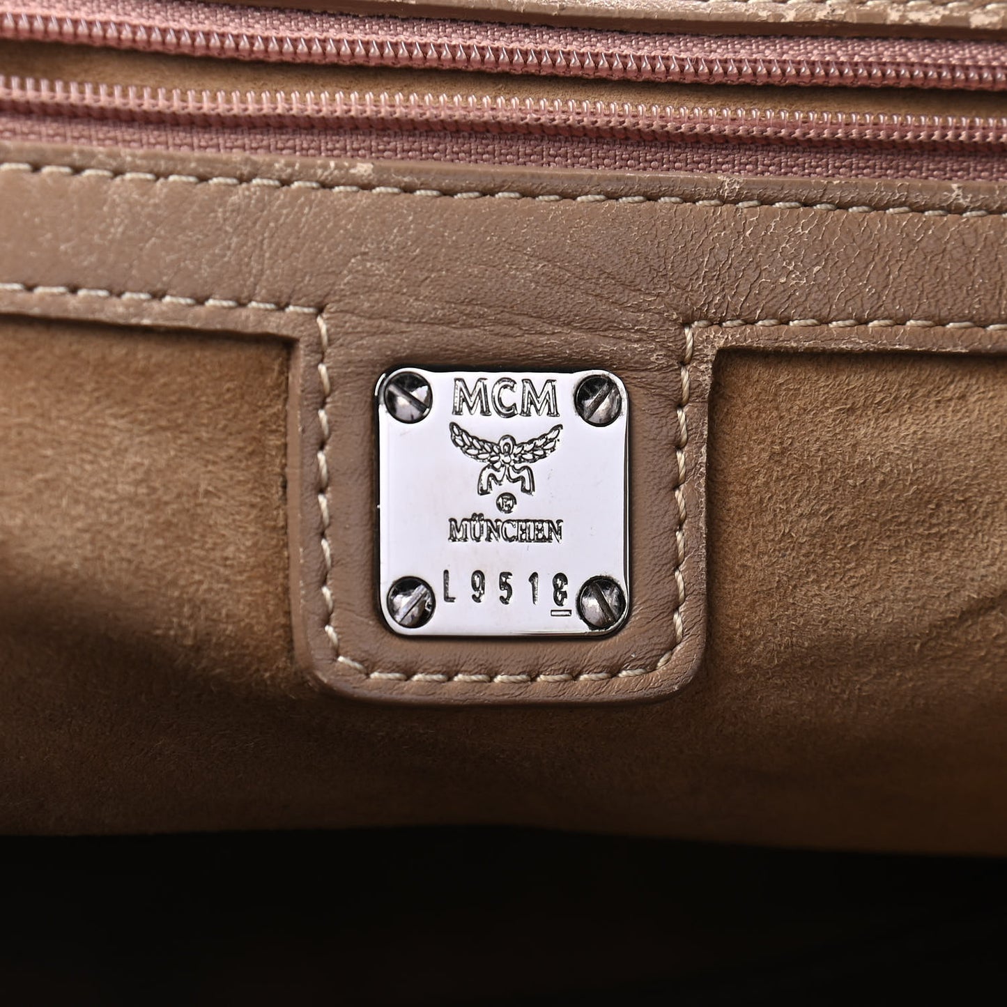 Calfskin Quilted Bucket Bag Beige