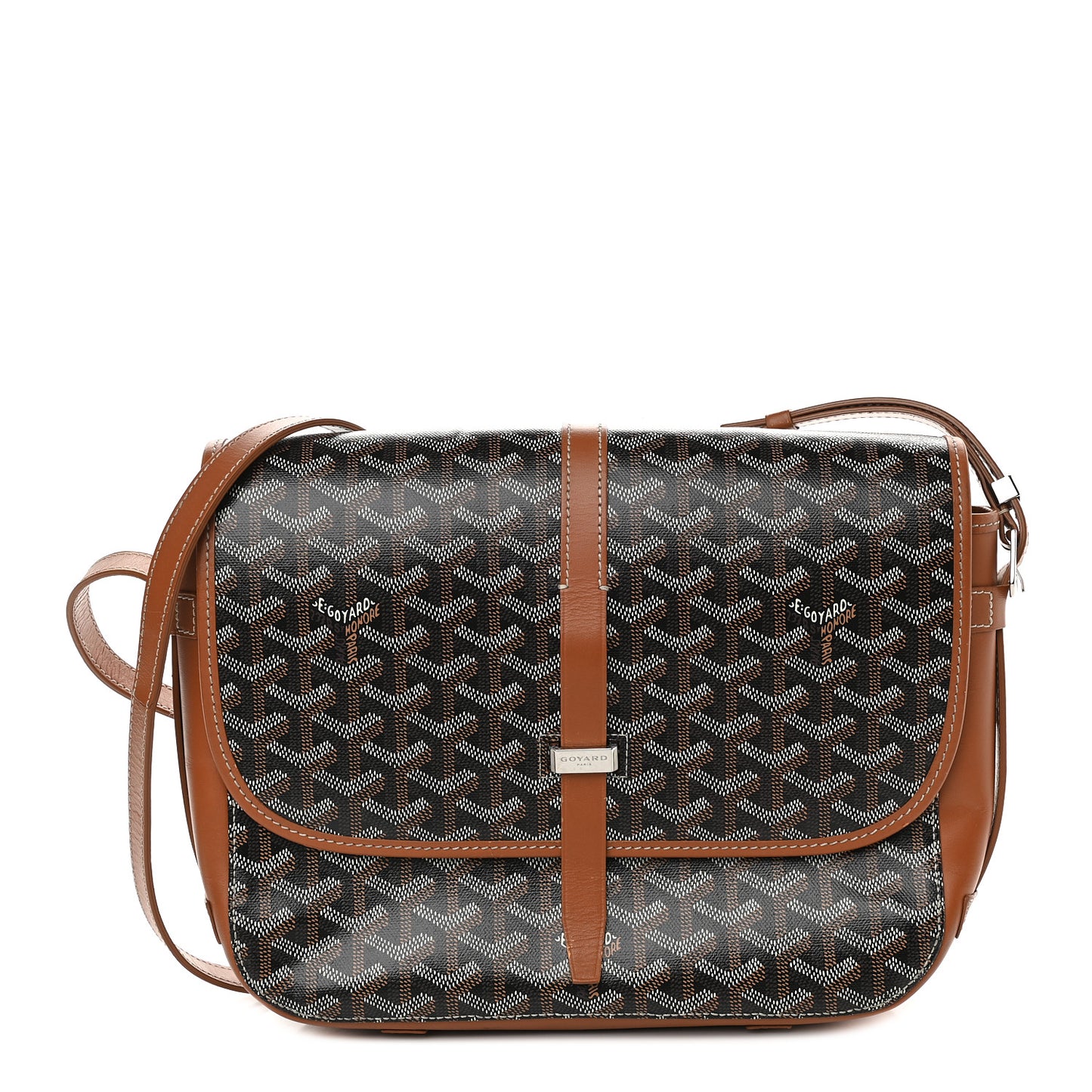 Goyardine Belvedere II MM Messenger Bag Black Gold