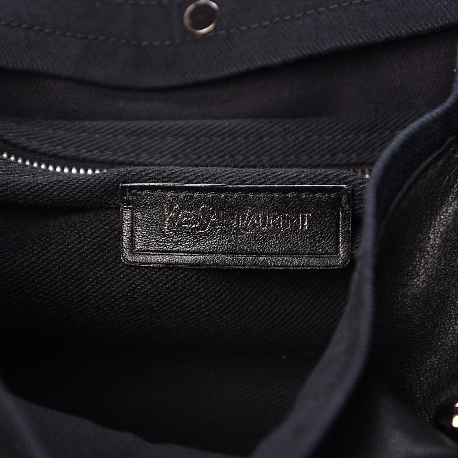 Saint Laurent Calfskin Canvas Medium Muse Two Black 5 of 9