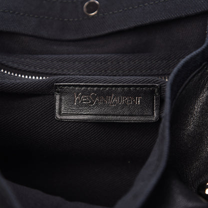 Saint Laurent Calfskin Canvas Medium Muse Two Black 5 of 9