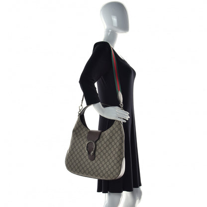 Gucci GG Supreme Monogram Web Medium Dionysus Hobo Brown 3 of 14