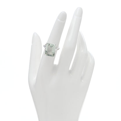 Tiffany Sterling Silver Green Quartz Sparklers Cocktail Ring 53 6.5 3 of 6