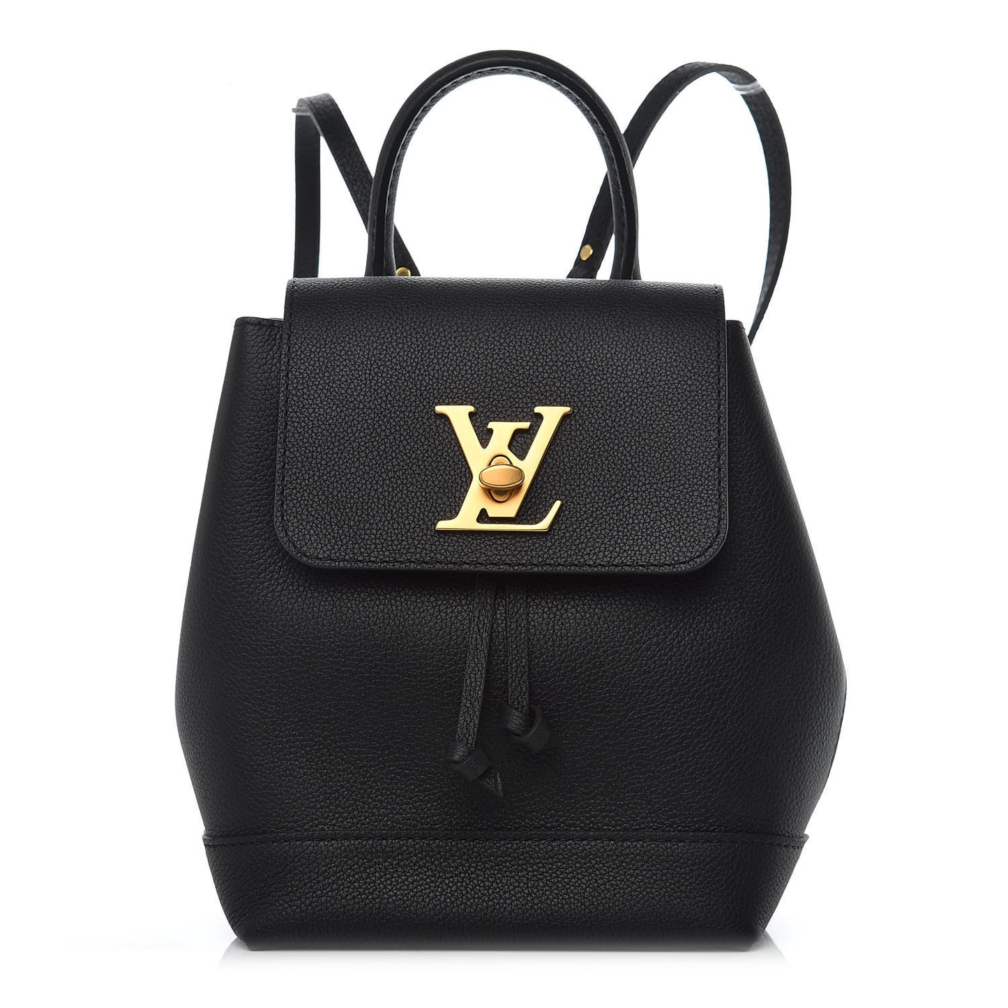 Calfskin Lockme Mini Backpack Black