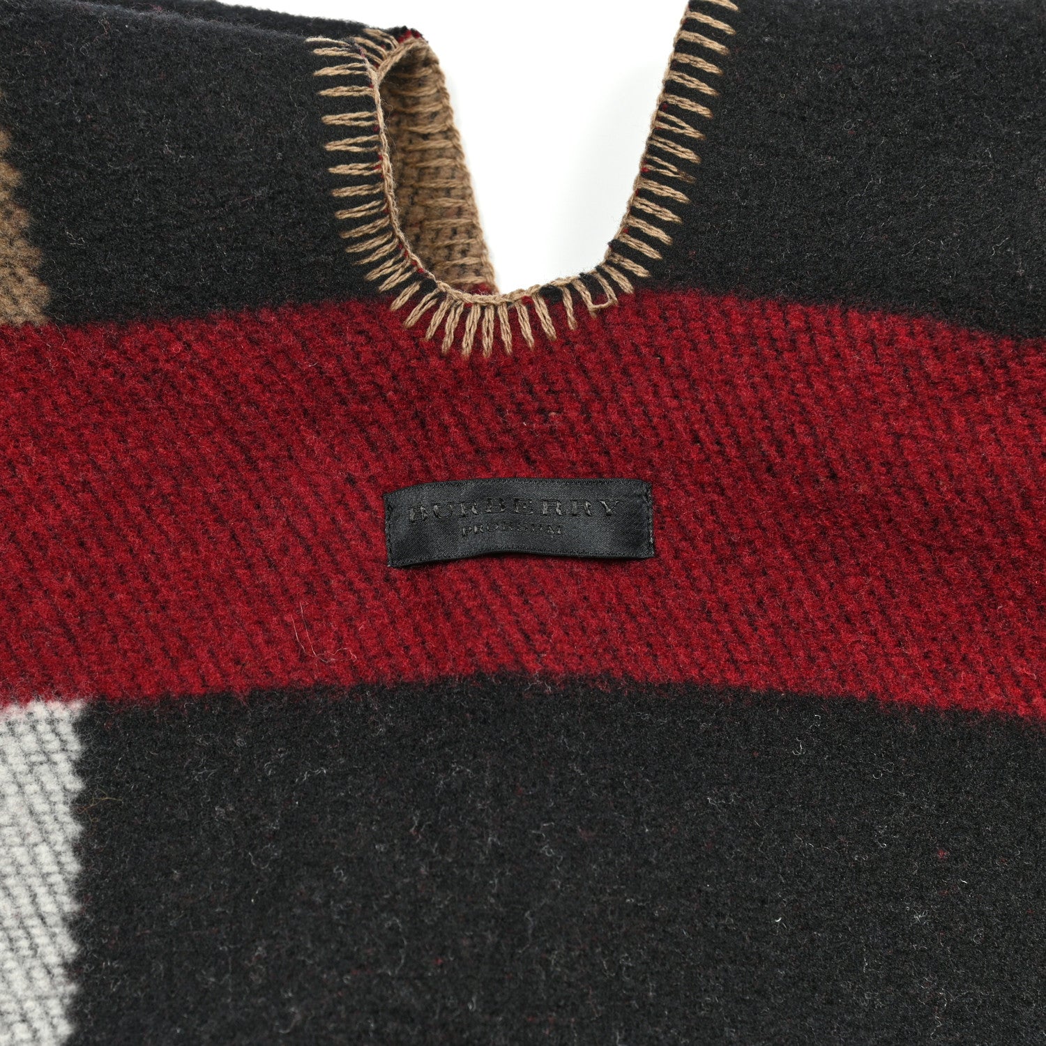 Burberry Cashmere Wool Mega Check Cape Scarf Scarf 3 of 5