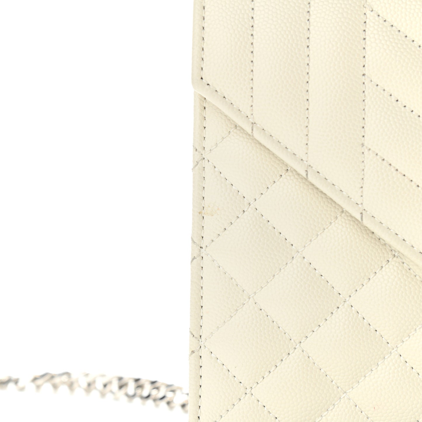 Grain De Poudre Textured Mixed Matelasse Medium Triquilt Monogram Satchel Porcellana