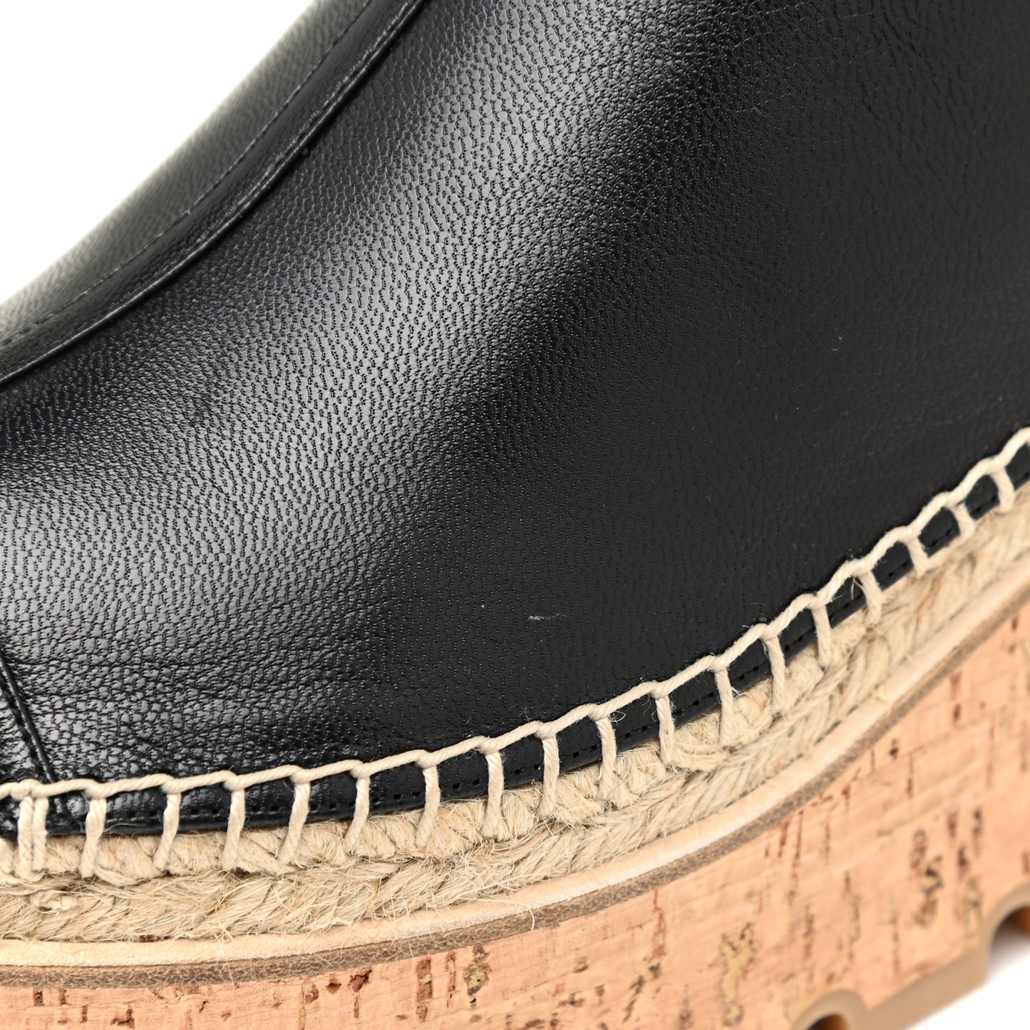 Goatskin Envie 30 Espadrille Wedge Sandals 36 Black