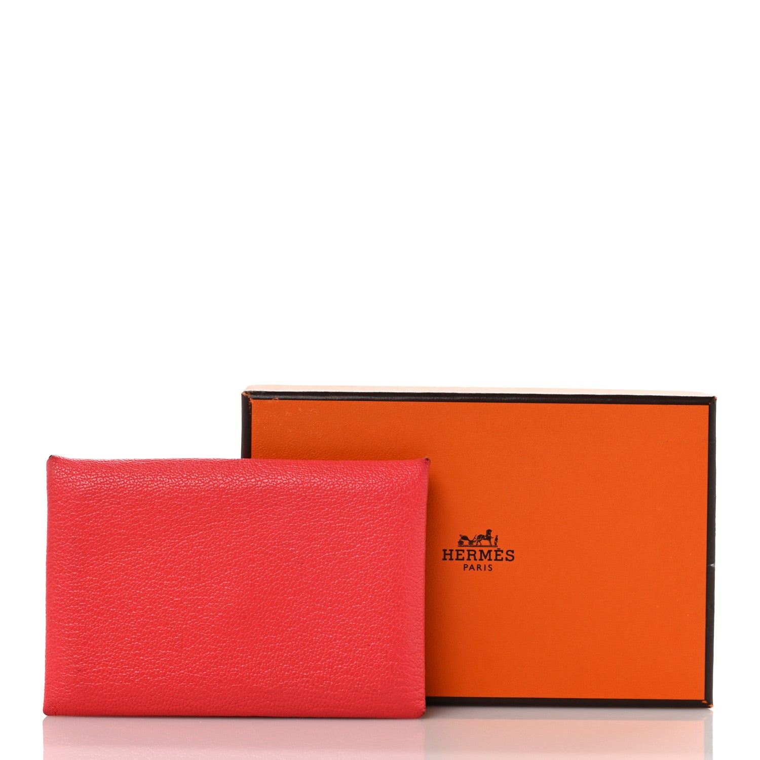 Hermes Chevre Mysore Verso Calvi Card Case Rose Texas Quebracho 9 of 9