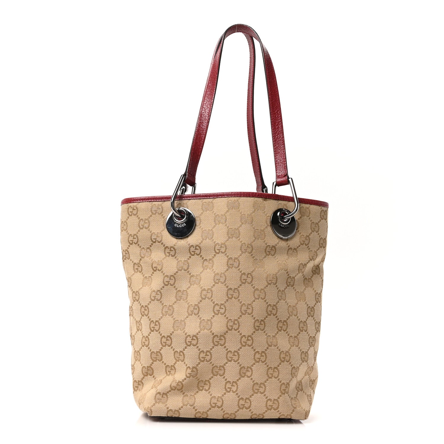 Gucci Monogram Small Eclipse Tote Red 1 of 10