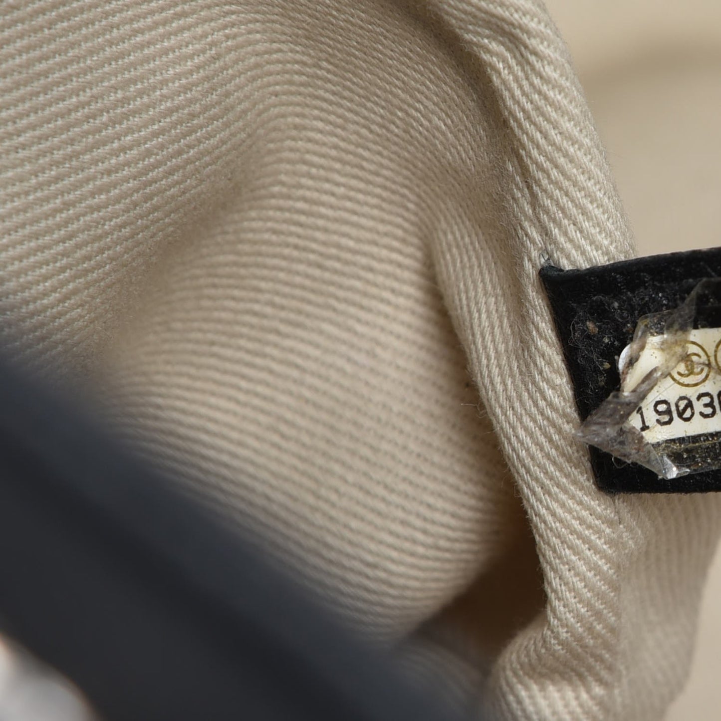 Grained Calfskin CC Pocket Tote Black