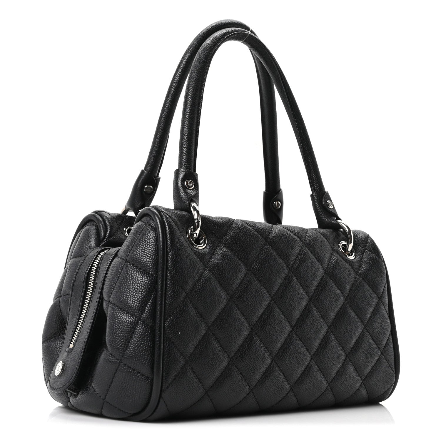 Chanel Caviar Quilted Timeless Bowler Black 3 of 10