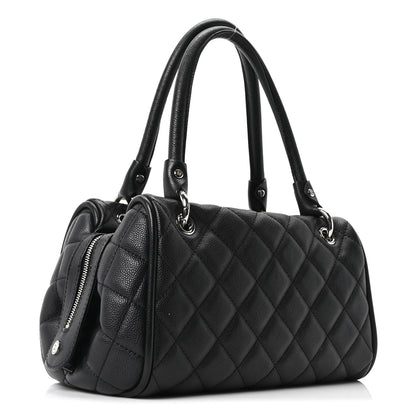 Chanel Caviar Quilted Timeless Bowler Black 3 of 10