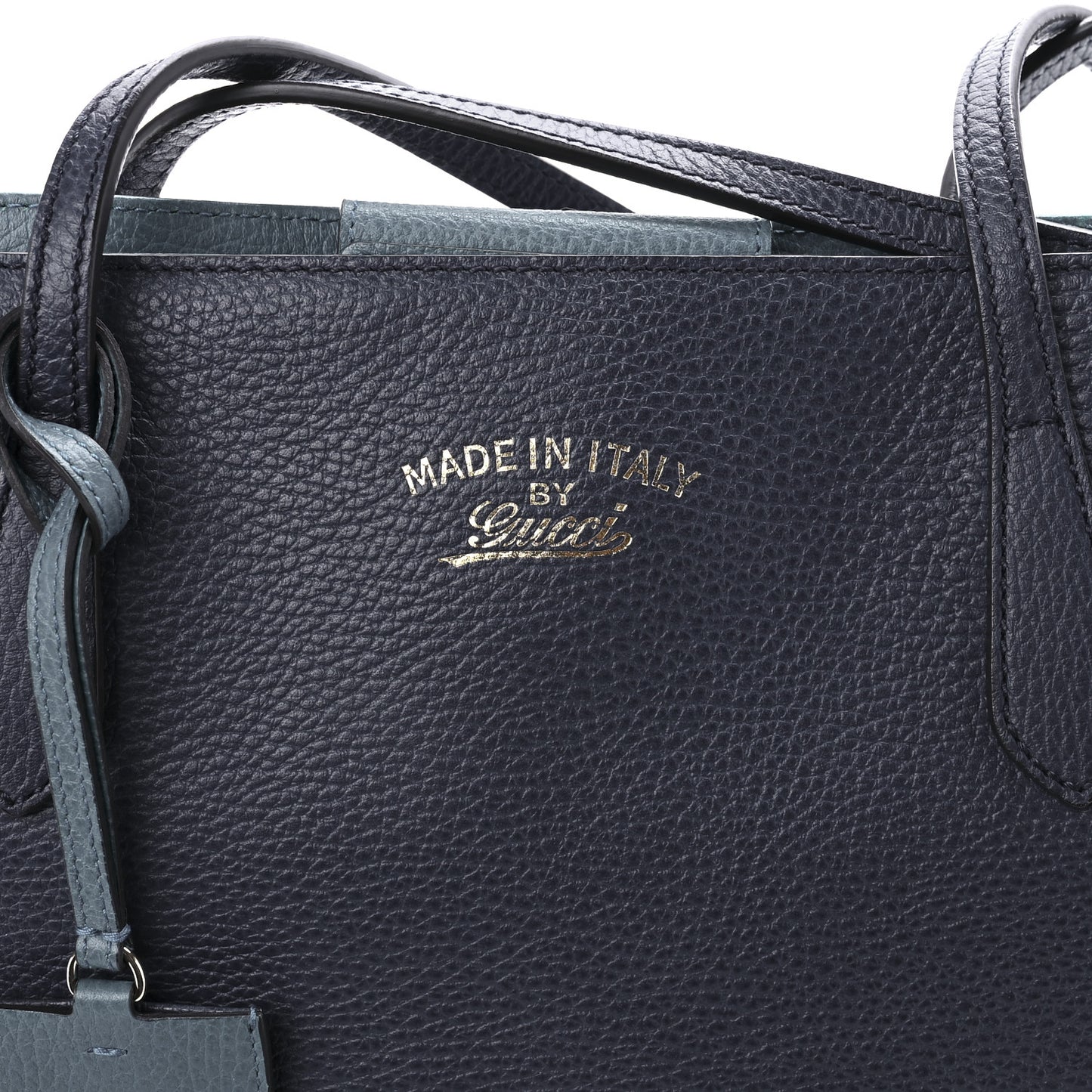 Dollar Calfskin Medium Swing Tote Marine Deep Cobalt