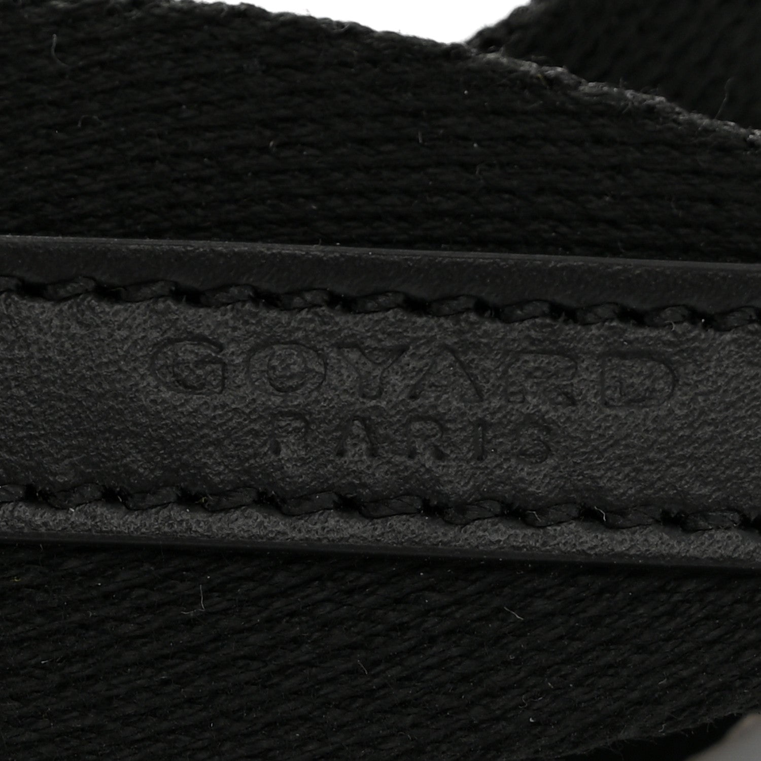 Goyard Canvas Calfskin Adjustable Shoulder Strap Black 5 of 5