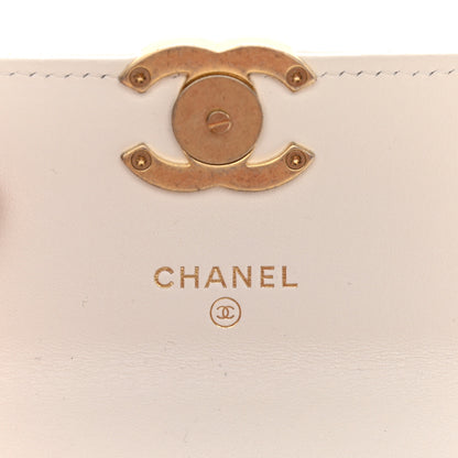 Chanel Calfskin Quilted Perfect Fit Coin Purse With Chain White 6 of 10