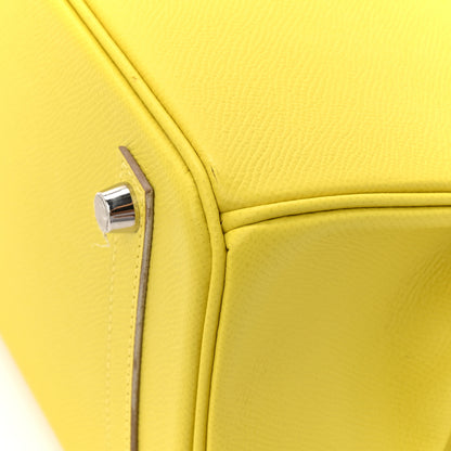 Hermes Epsom Birkin 30 Jaune Poussin Lime 12 of 13