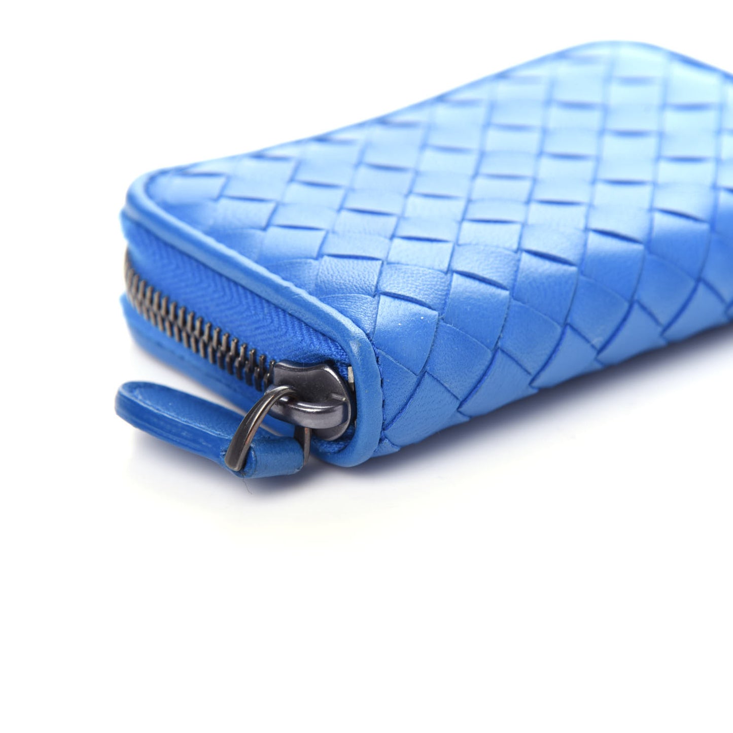 Nappa Intrecciato Zip Around Coin Purse Bleuette