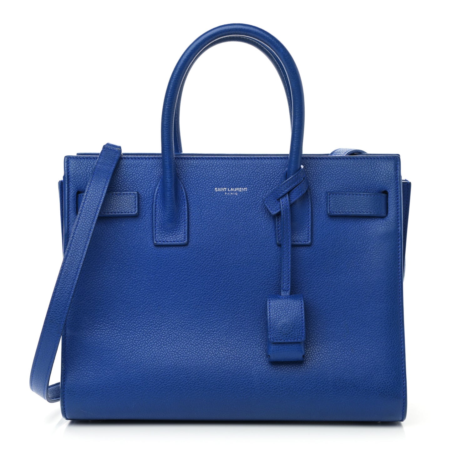 Grained Calfskin Baby Sac De Jour Royal Blue