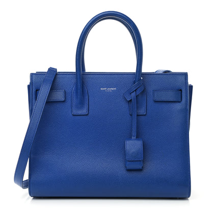 Saint Laurent Grained Calfskin Baby Sac De Jour Royal Blue 1 of 20