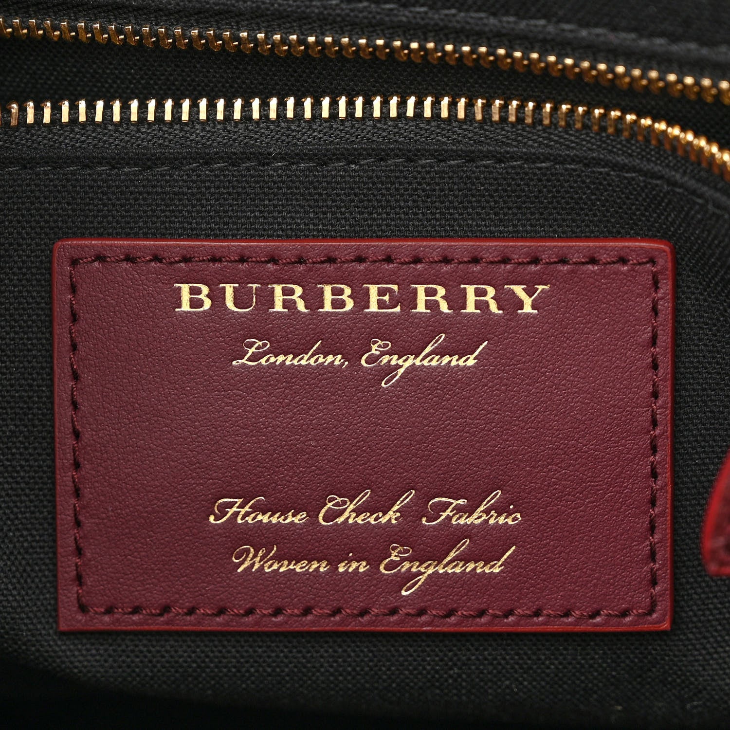 Burberry House Check Grainy Calfskin Small Canterbury Tote Mahogany Red 6 of 11