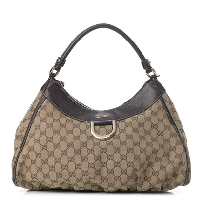 Gucci Monogram Large D Gold Hobo Dark Brown 1 of 6