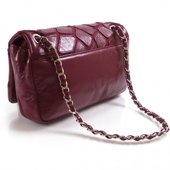 Chanel Leather Jersey Scales Flap Red 4 of 12