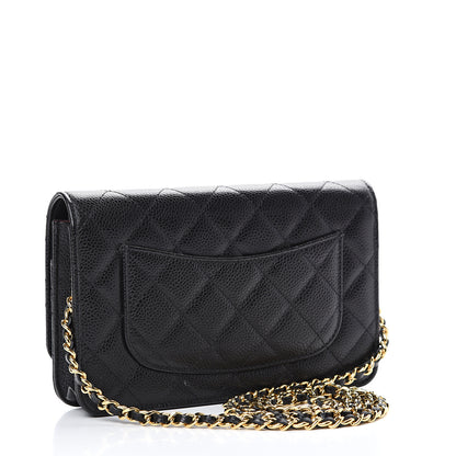 Chanel Caviar Quilted Wallet On Chain WOC Black 2 of 11