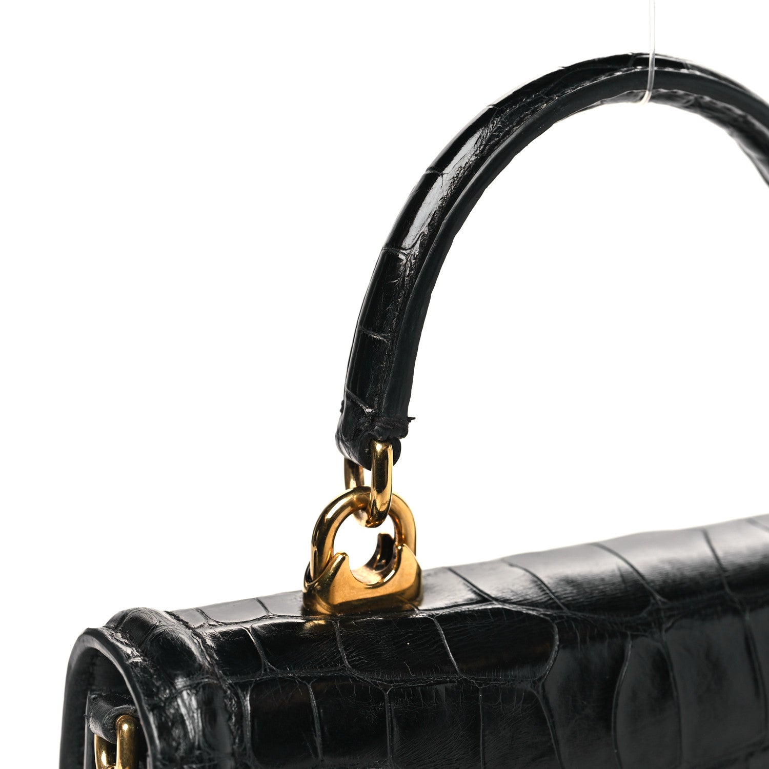 Dolce & Gabbana Shiny Alligator Devotion Envelope Top Handle Bag