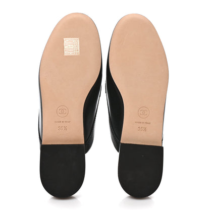 Chanel Lambskin CC Mules 35.5 Black 5 of 9