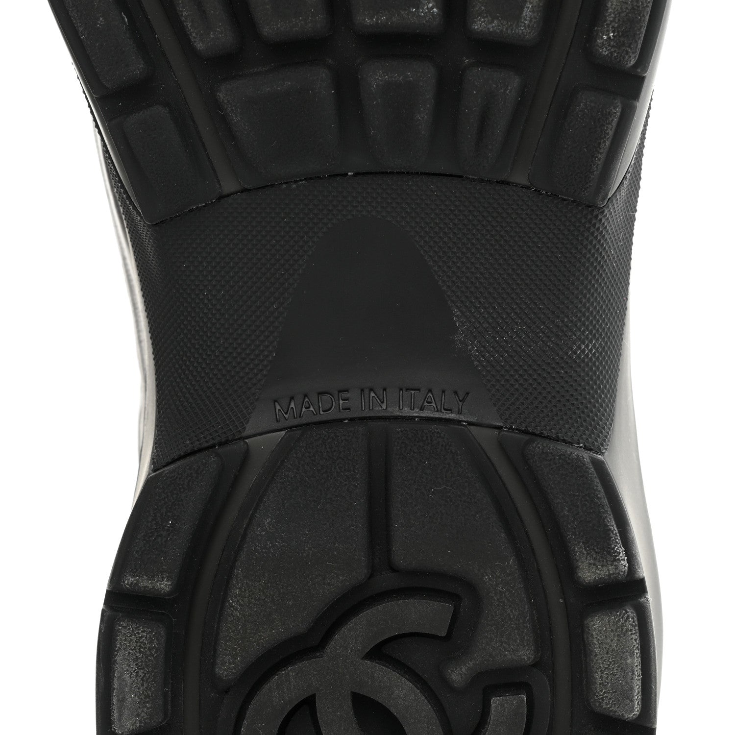 Chanel Fabric Laminated Calfskin Stretch CC Womens Sneakers 38 Khaki Silver Dark Purple 7 of 13