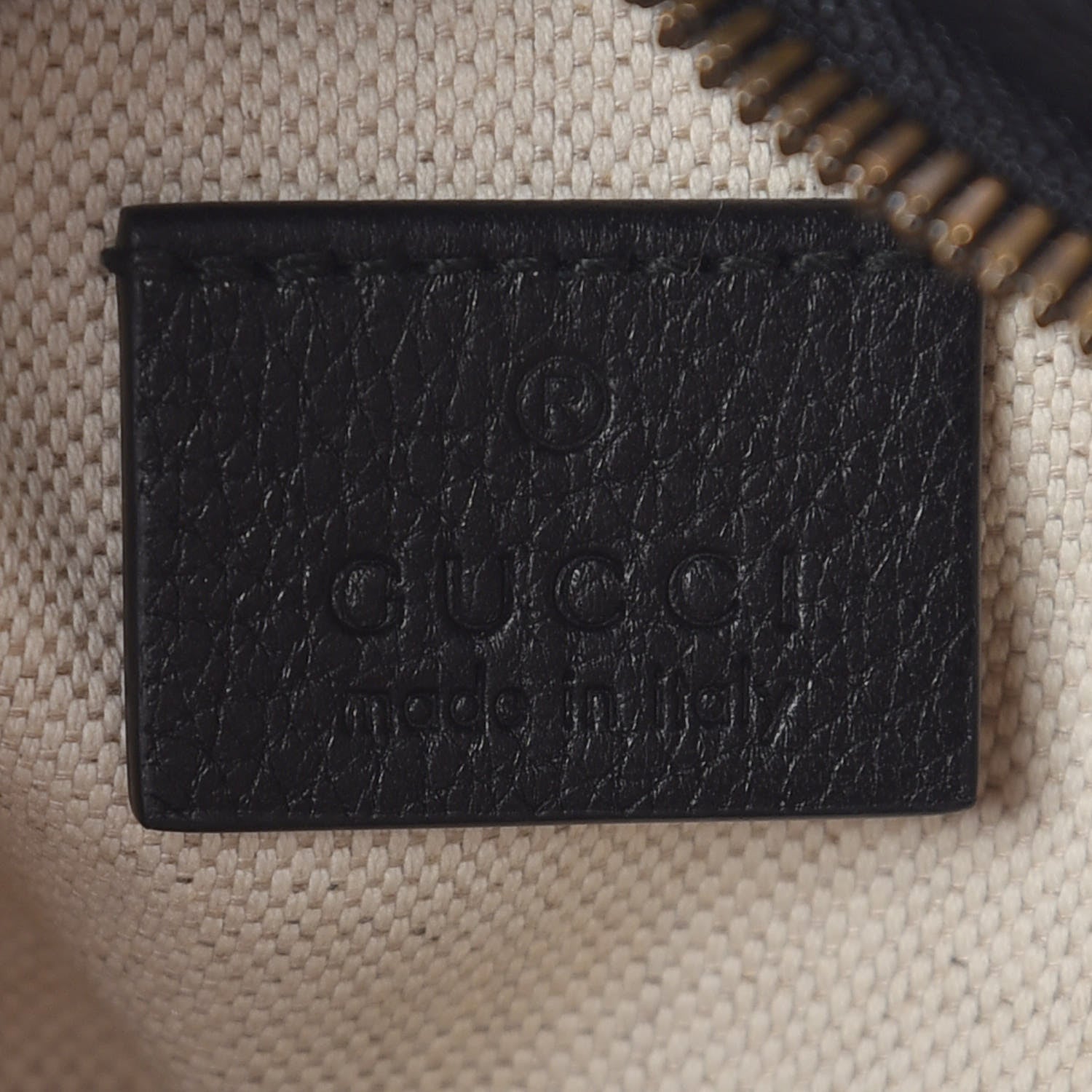 Gucci Grained Calfskin Small Logo Belt Bag Black 6 of 9