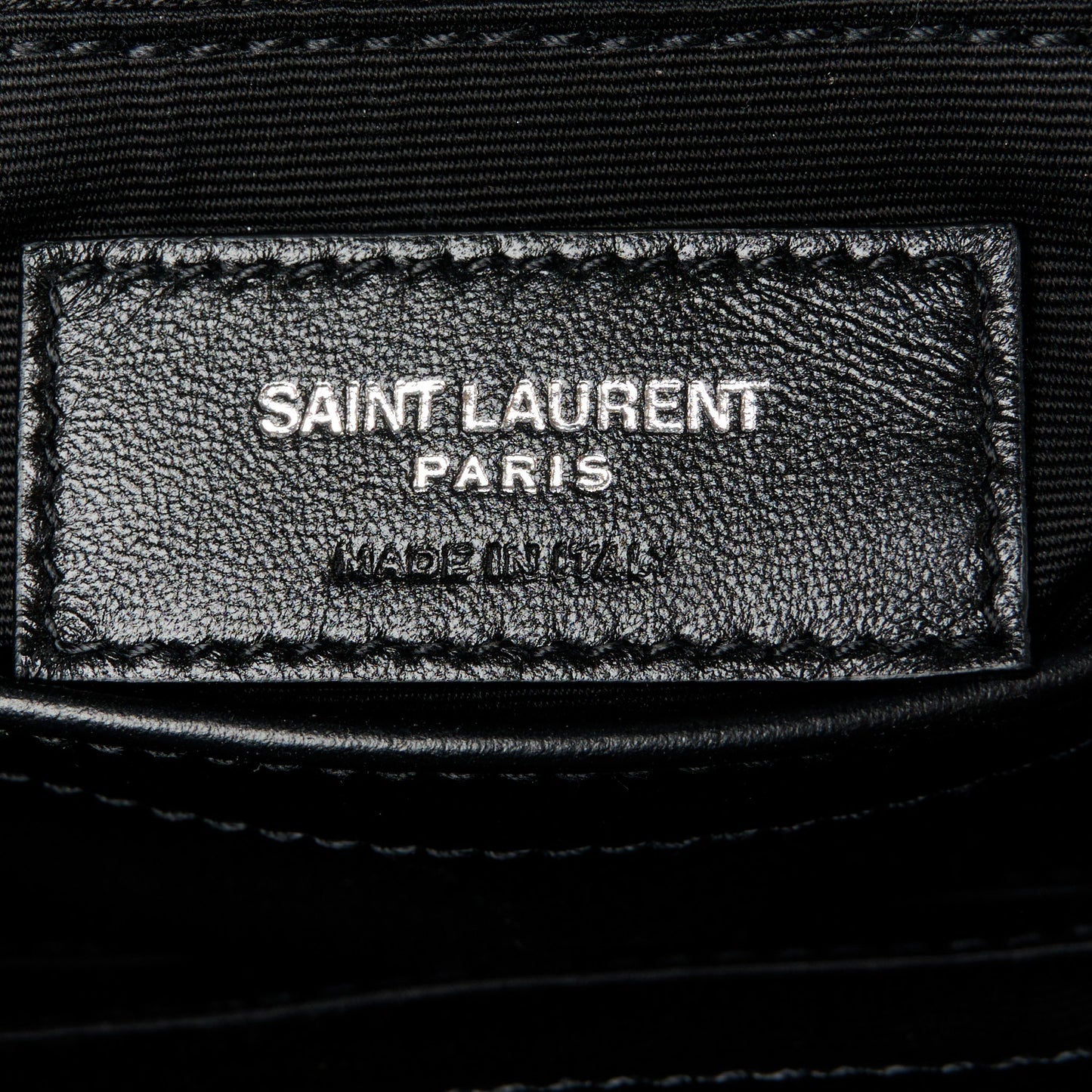 Calfskin Y Quilted Monogram Toy Loulou Crossbody Bag Black
