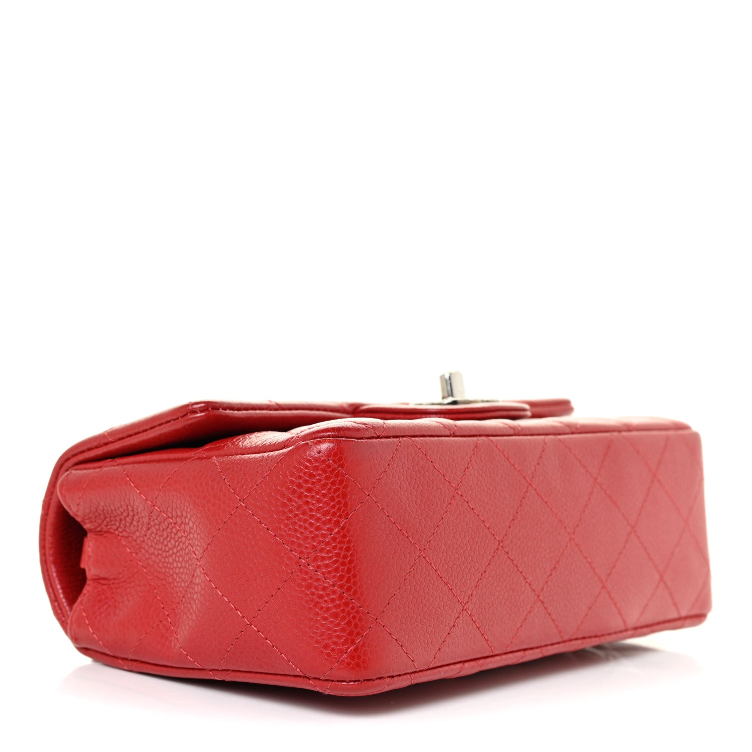 Chanel Caviar Quilted Mini Rectangular Flap Red 4 of 17
