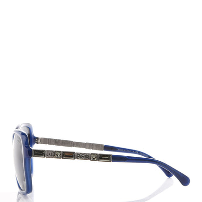 Chanel Baguette Crystal Polarized Square Sunglasses 5308-B Blue 2 of 7